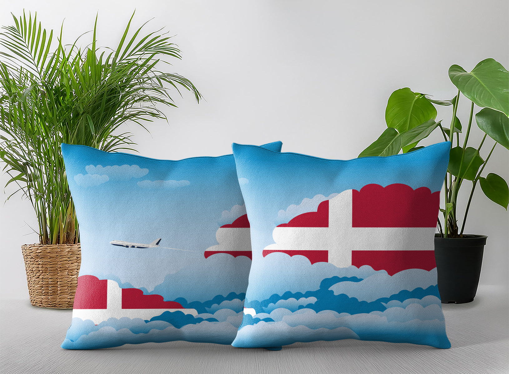 Denmark Day Clouds Pillow Case