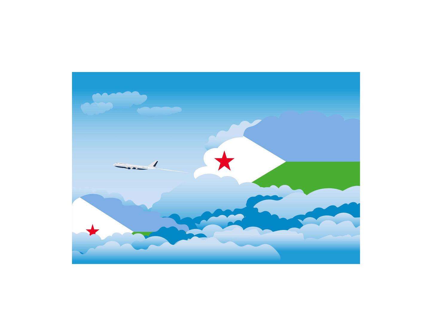 Djibouti Day Clouds Blankets & Throws | Soft Premium Blankets | City Posters Plus