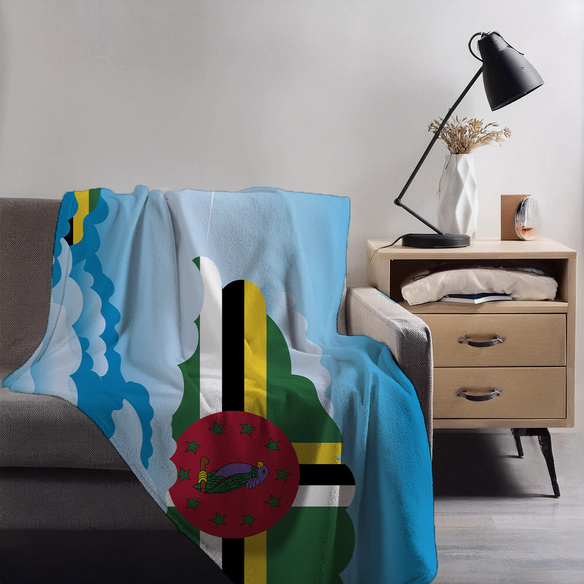 Dominica Day Clouds Blankets & Throws | Soft Premium Blankets | City Posters Plus