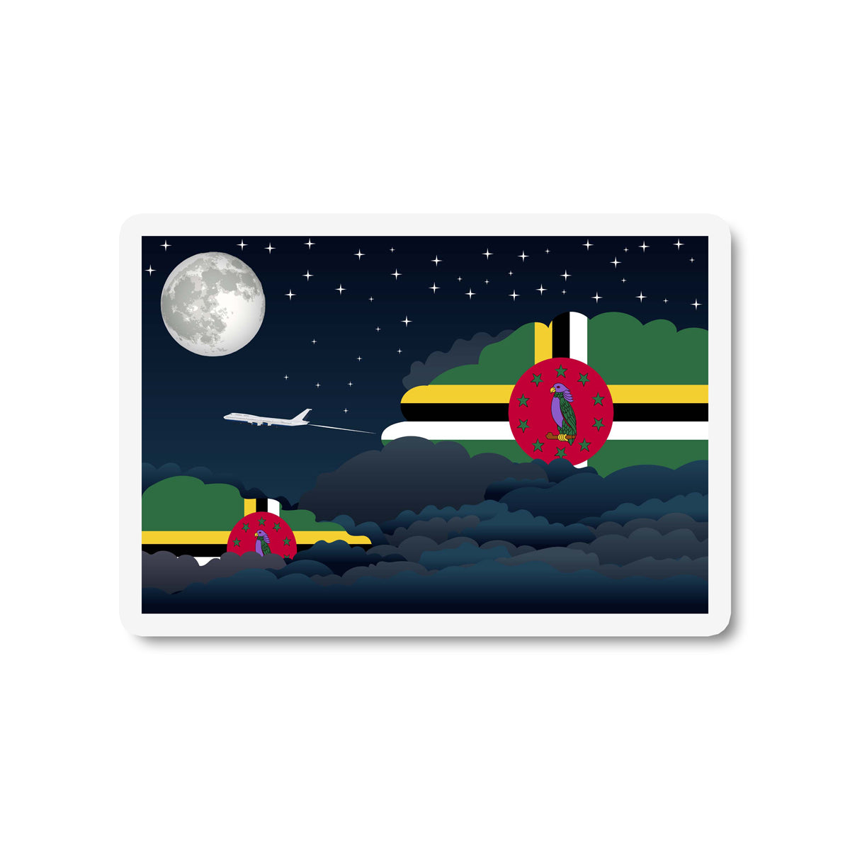 Dominica Night Clouds Magnet