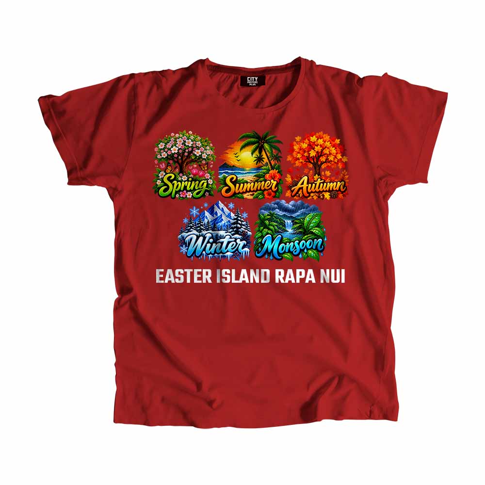 EASTER ISLAND RAPA NUI Seasons Seasons Unisex T-Shirt | City Posters Plus