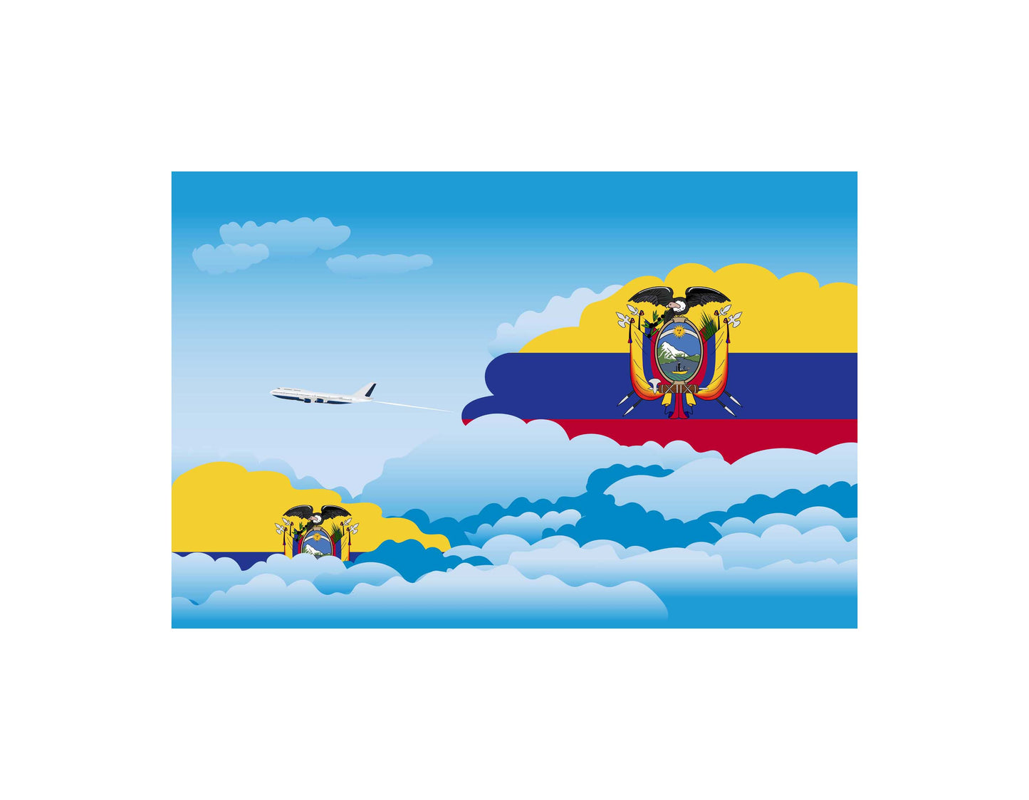 Ecuador Day Clouds Canvas Print Framed