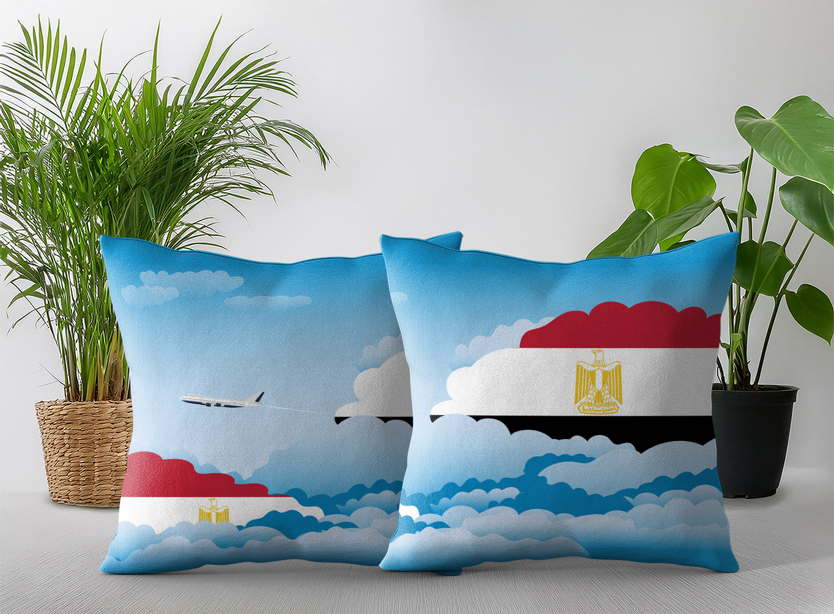 Egypt Day Clouds Pillow Case