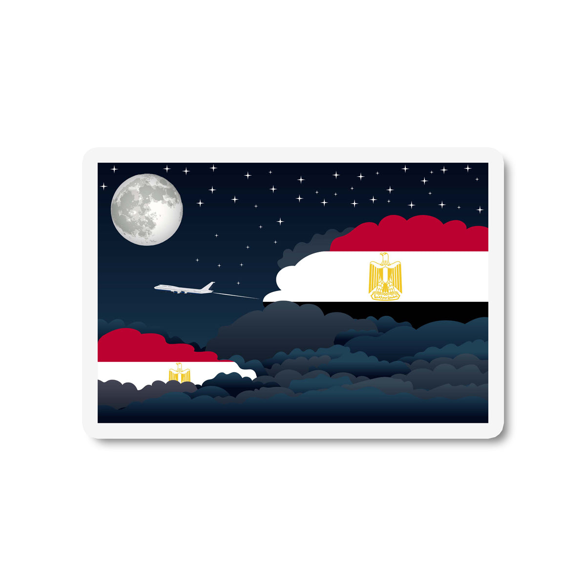 Egypt Night Clouds Fridge Magnet