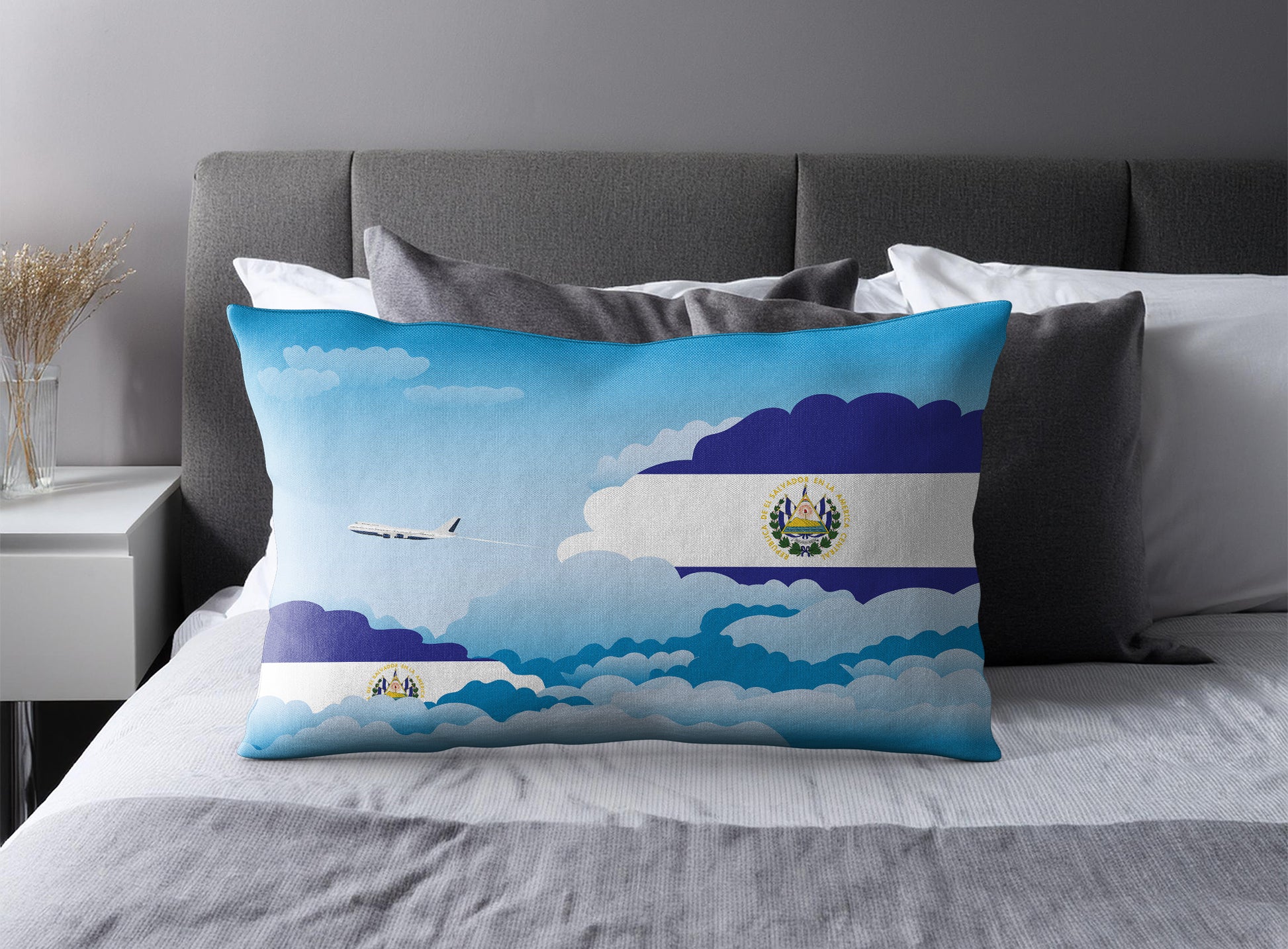 El Salvador Day Clouds Pillow Case