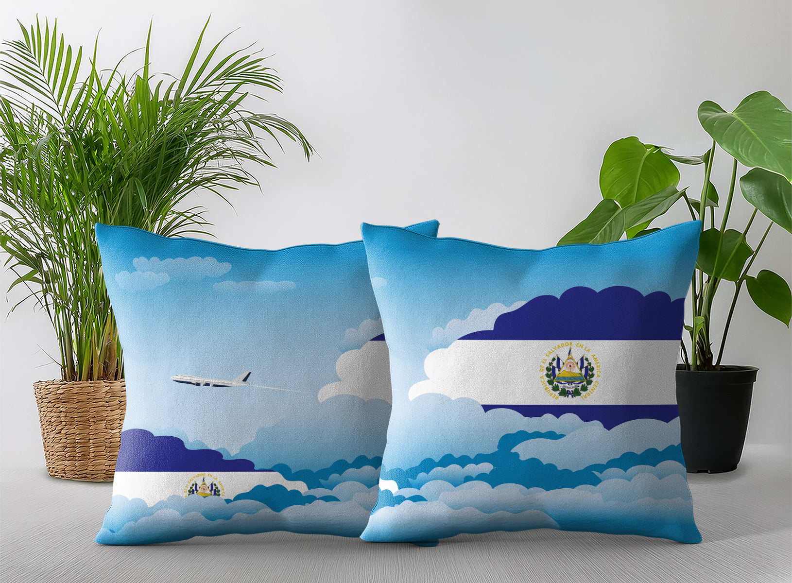 El Salvador Day Clouds Pillow Case