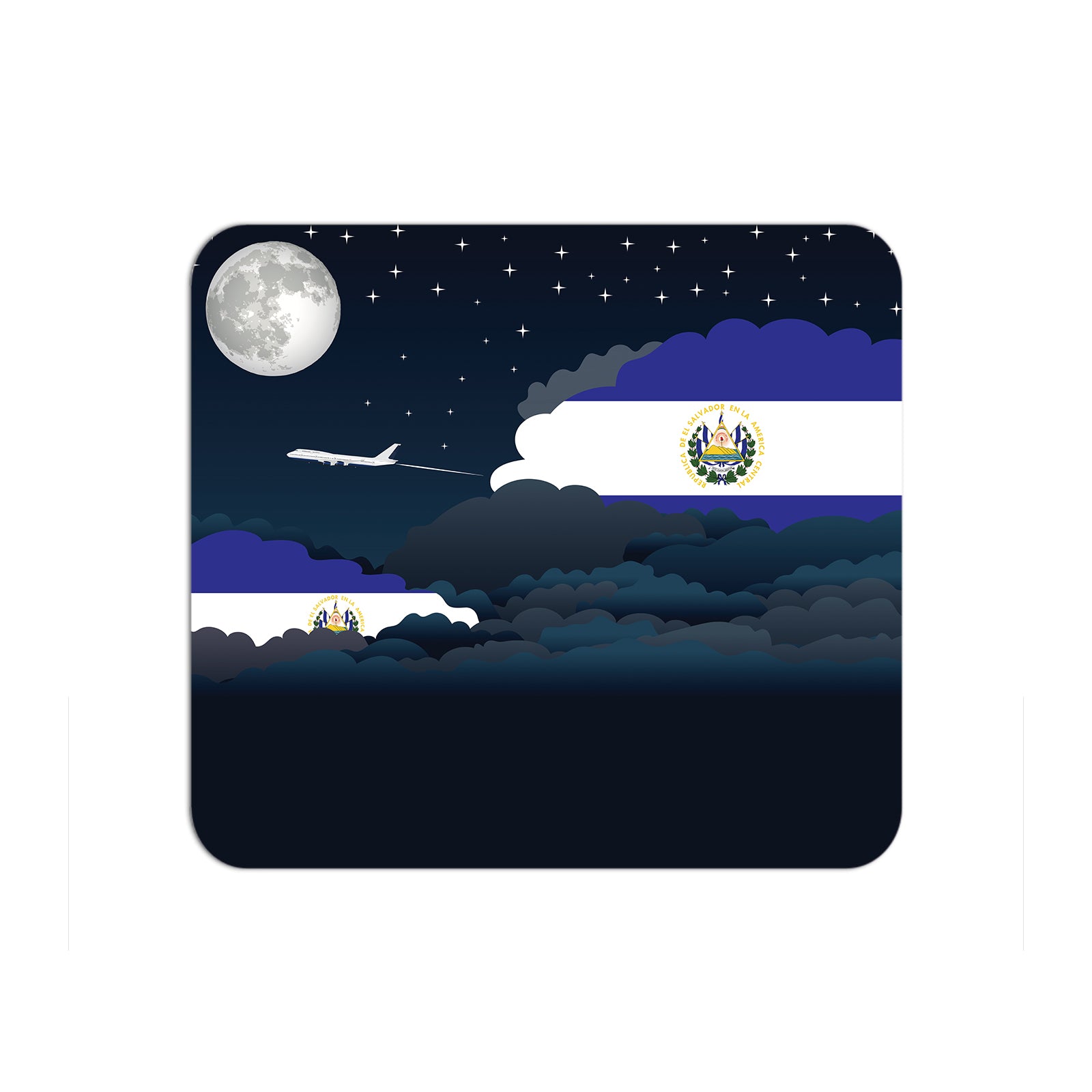 El Salvador Airplane Airport Flight Night Clouds Mousepad 