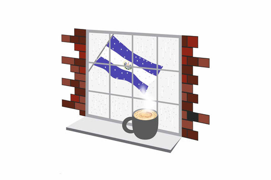 El Salvador Coffee Rain Window Sticker