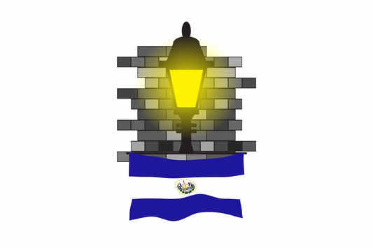 El Salvador Street Lamp Bricks Sticker