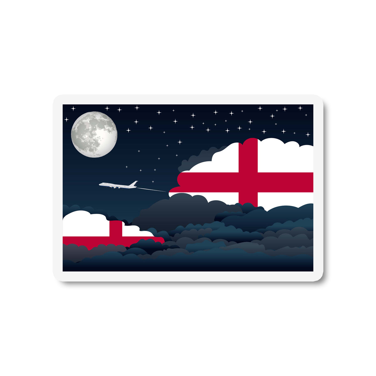 England Night Clouds Magnet