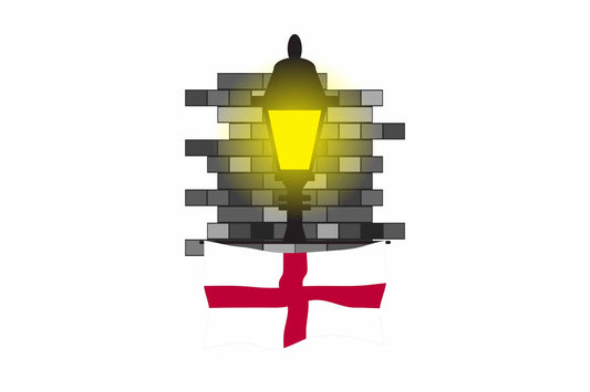 England Street Lamp Bricks Sticker