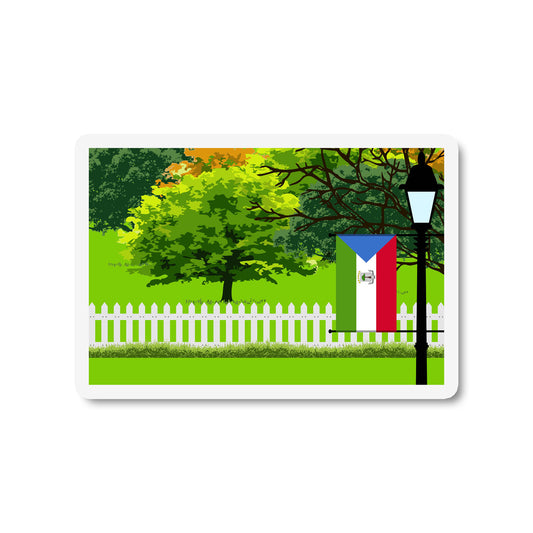 Equatorial Guinea Trees and Street Lamp Sticker