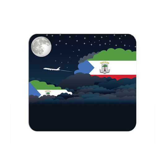 Equatorial Guinea Airplane Airport Flight Night Clouds Mousepad 