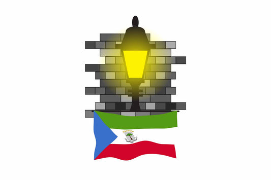 Equatorial Guinea Street Lamp Bricks Sticker