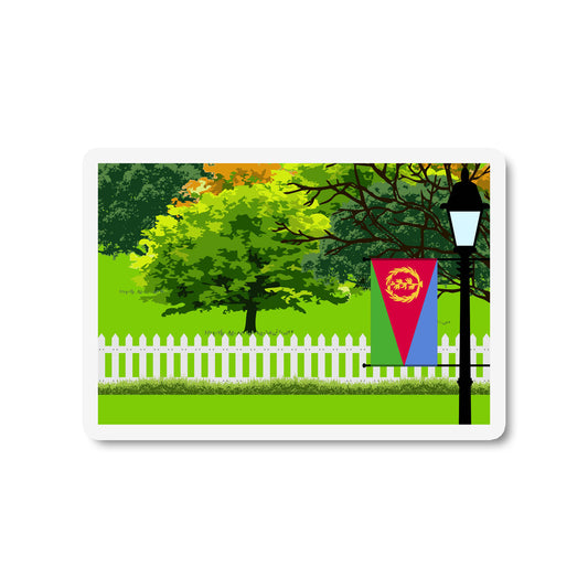 Eritrea Trees and Street Lamp Sticker