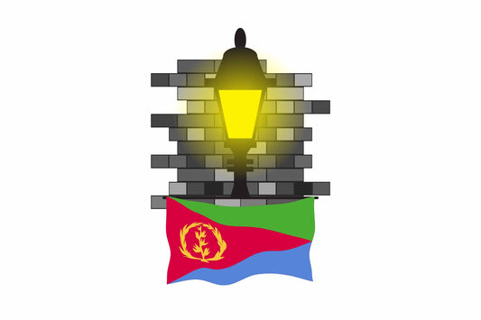 Eritrea Street Lamp Bricks Fridge Magnet