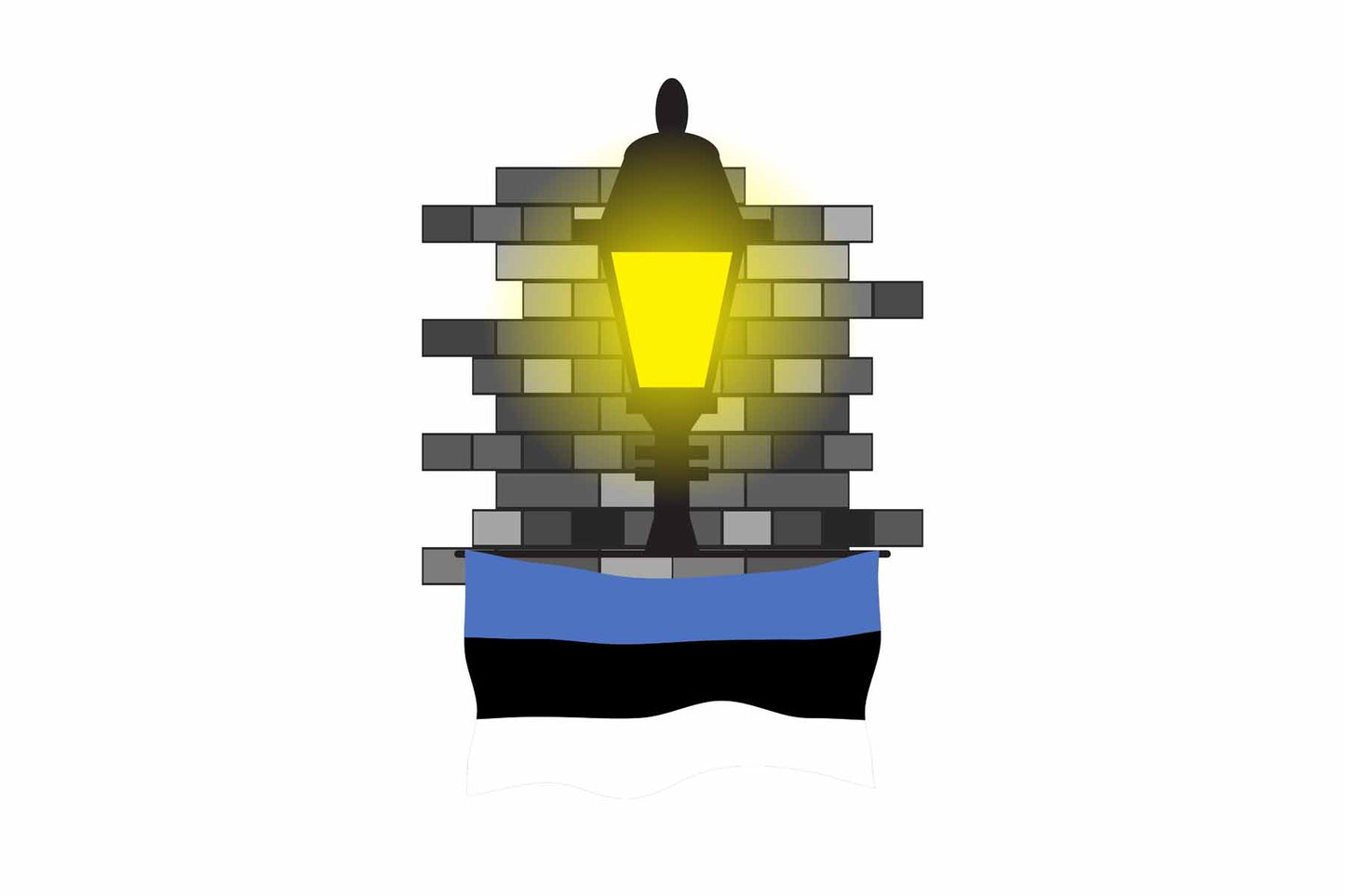 Estonia Street Lamp Bricks Fridge Magnet