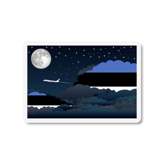 Estonia Night Clouds Fridge Magnet