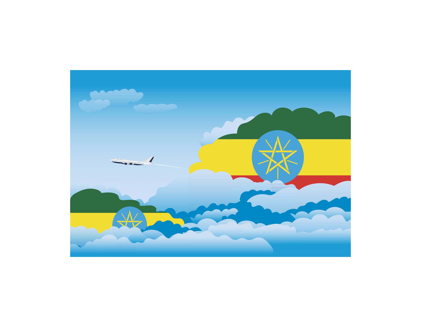 Ethiopia Day Clouds Blankets & Throws | Soft Premium Blankets | City Posters Plus