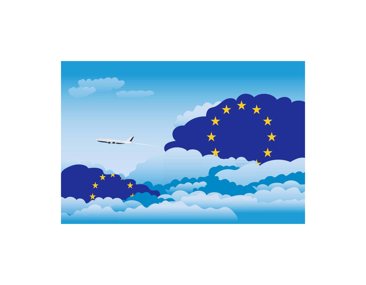 European Union Day Clouds Blankets & Throws | Soft Premium Blankets | City Posters Plus
