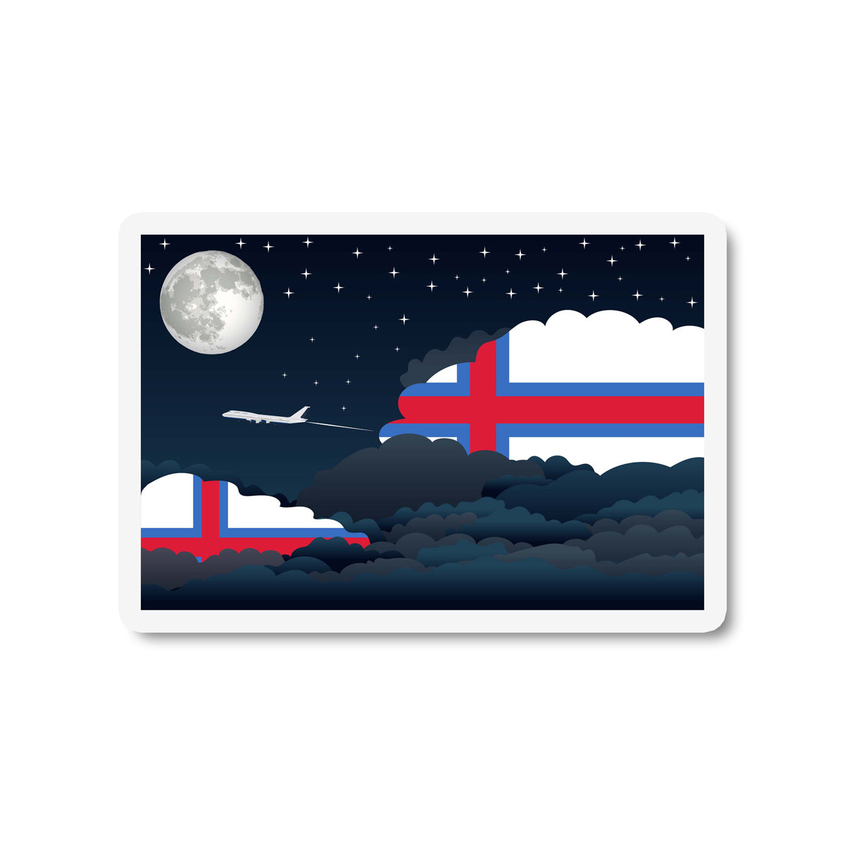 Faroe Islands Night Clouds Magnet