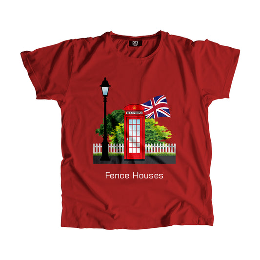 Fence Houses Red Telephone Box Unisex T-Shirt