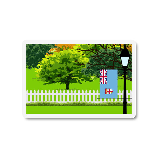 Fiji Trees and Street Lamp Sticker