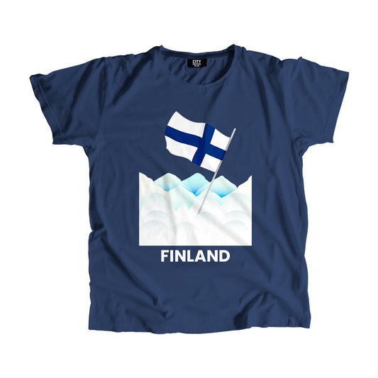 Finland Flag Snow Men Unisex T-Shirt