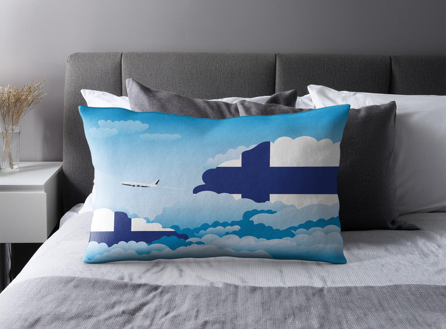 Finland Day Clouds Pillow Case