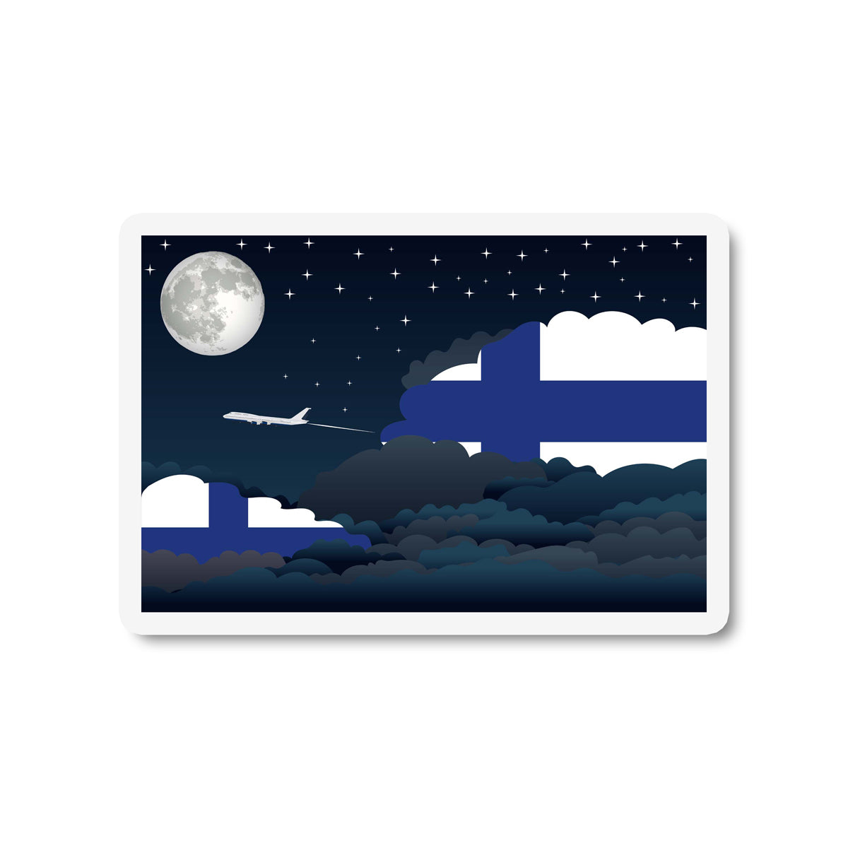 Finland Night Clouds Magnet