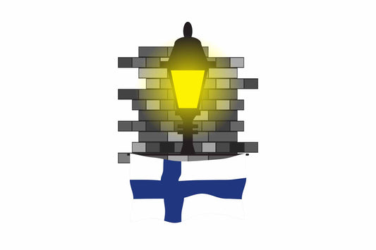 Finland Street Lamp Bricks Sticker