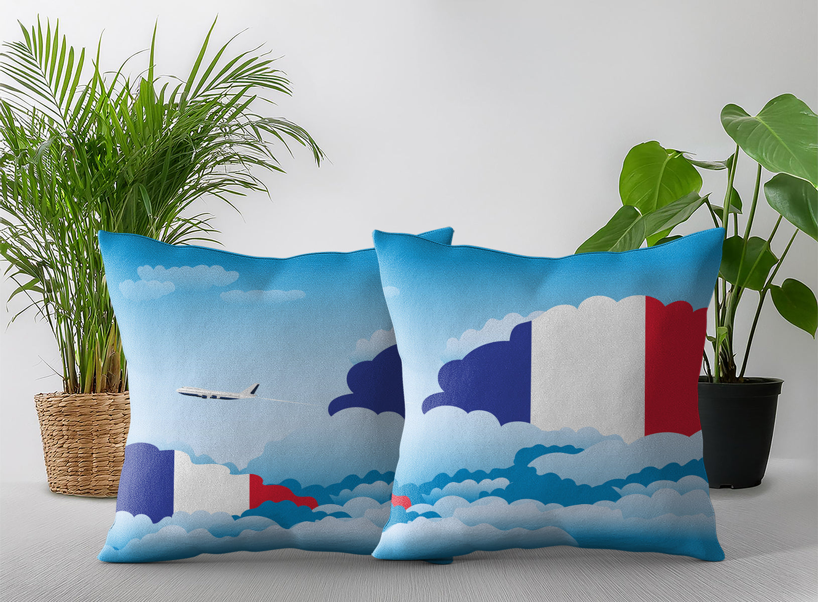 France Day Clouds Pillow Case