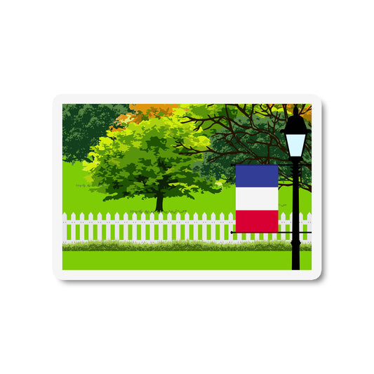 France Trees and Street Lamp Sticker