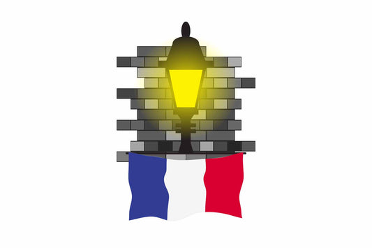 France Street Lamp Bricks Sticker