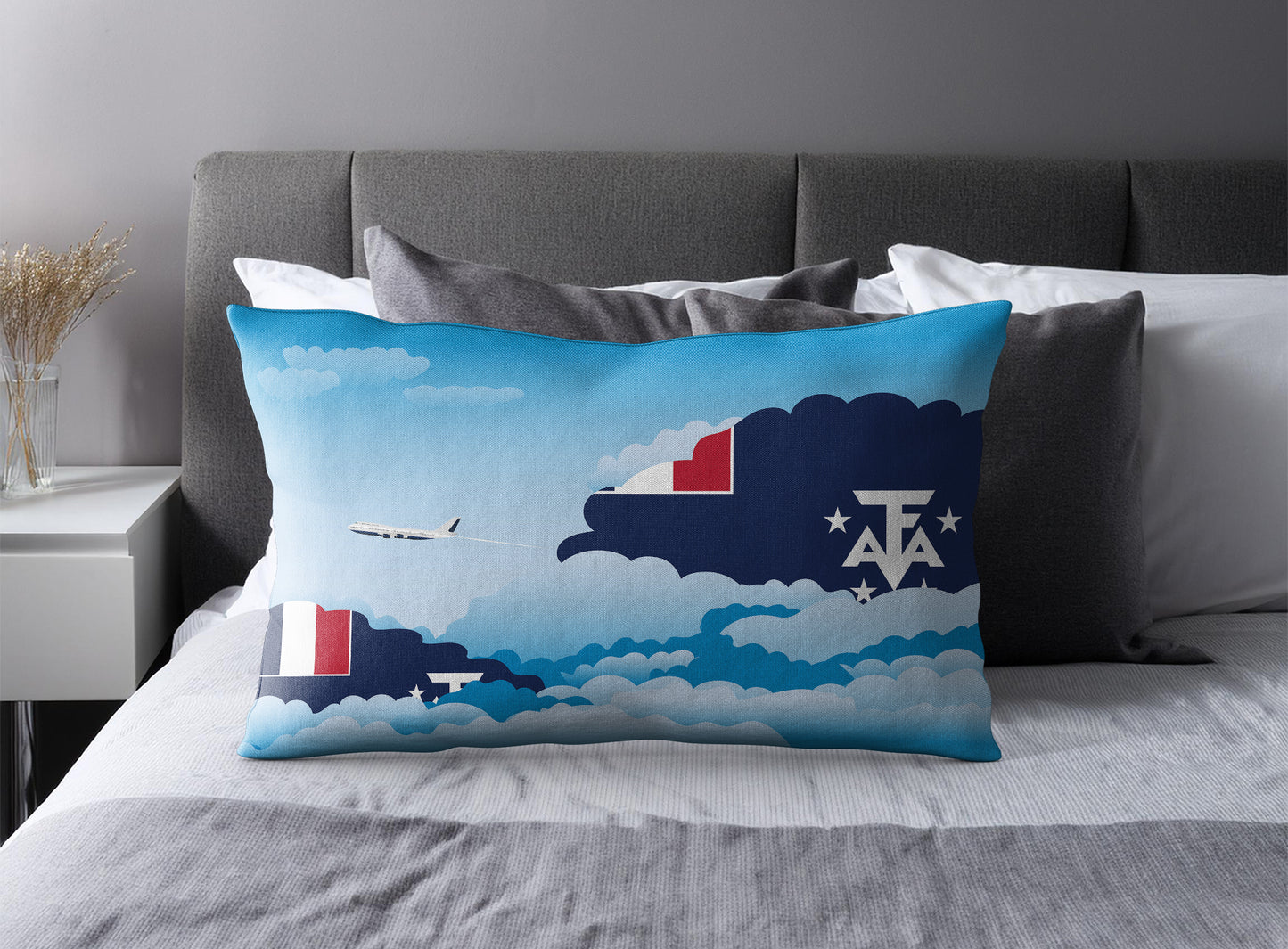 French Southern and Antarctic Lands Day Clouds Pillow Case