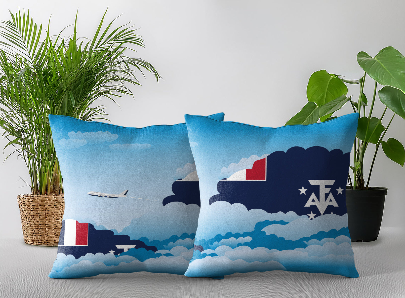 French Southern and Antarctic Lands Day Clouds Pillow Case