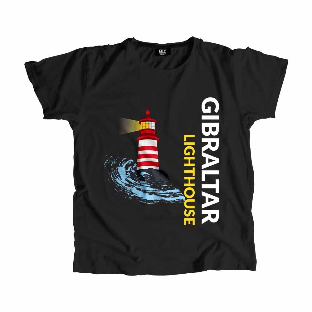 GIBRALTAR Lighthouse Men Unisex T-Shirt | Coastal Travel Graphic Tee