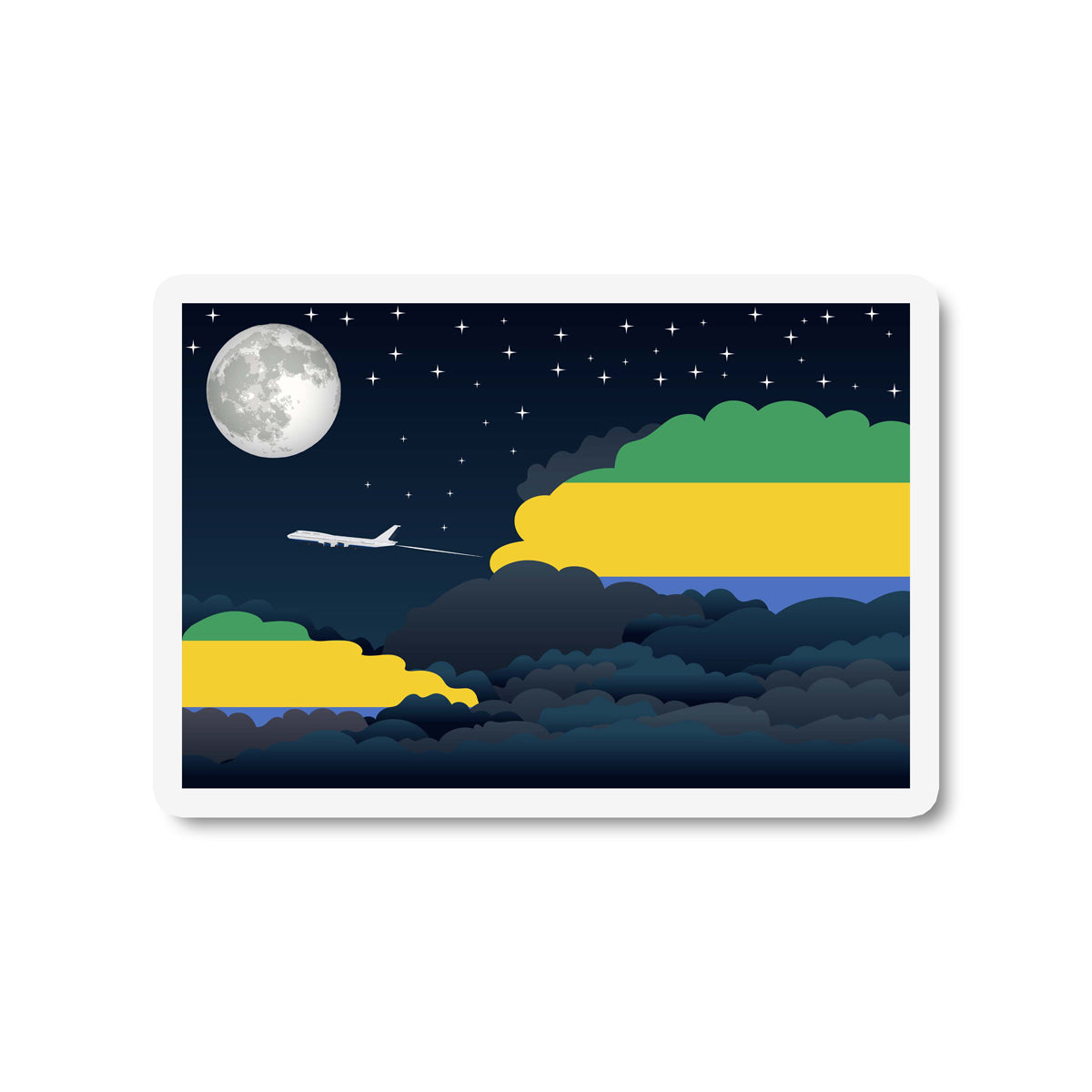 Gabon Night Clouds Magnet