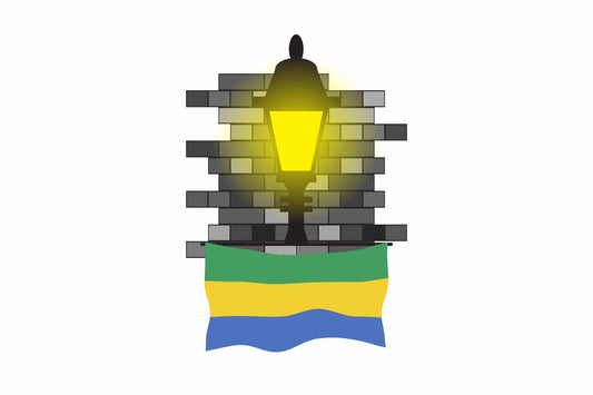 Gabon Street Lamp Bricks Magnet