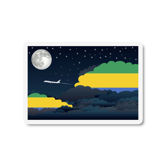 Gabon Night Clouds Fridge Magnet