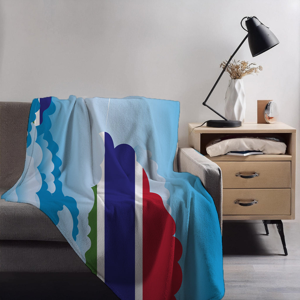 Gambia Day Clouds Blanket Throw