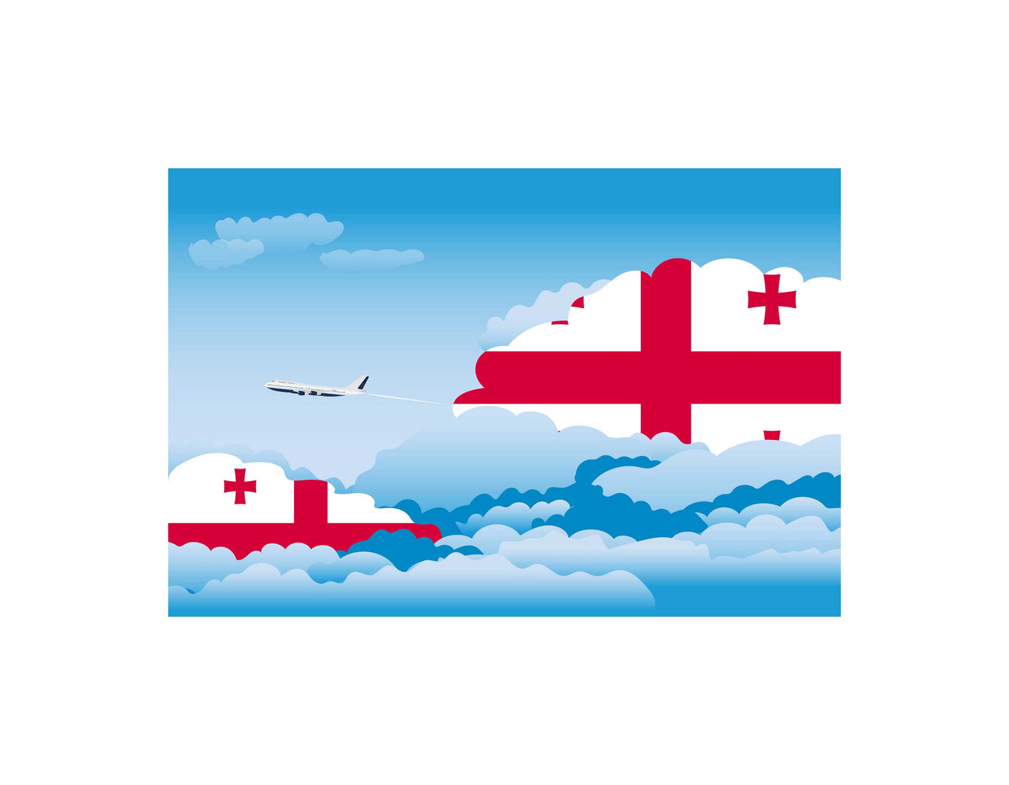 Georgia Day Clouds Blankets & Throws | Soft Premium Blankets | City Posters Plus