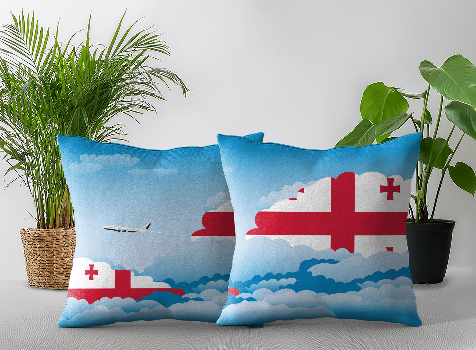 Georgia Day Clouds Pillow Case