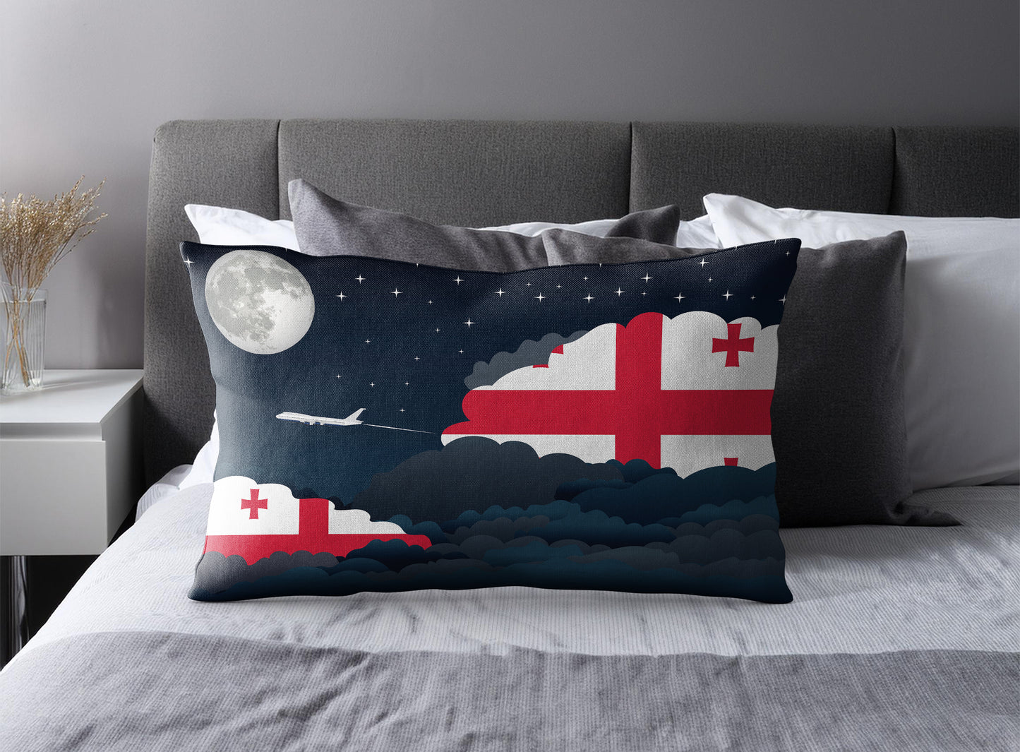 Georgia Night Clouds Pillow Case and Pillow Throw
