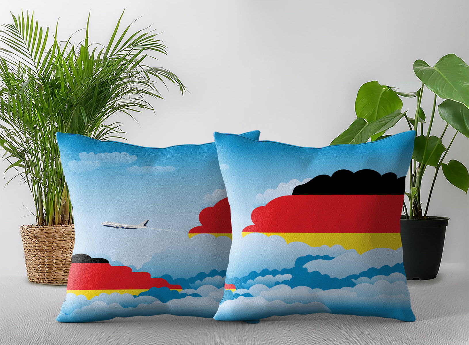 Germany Day Clouds Pillow Case