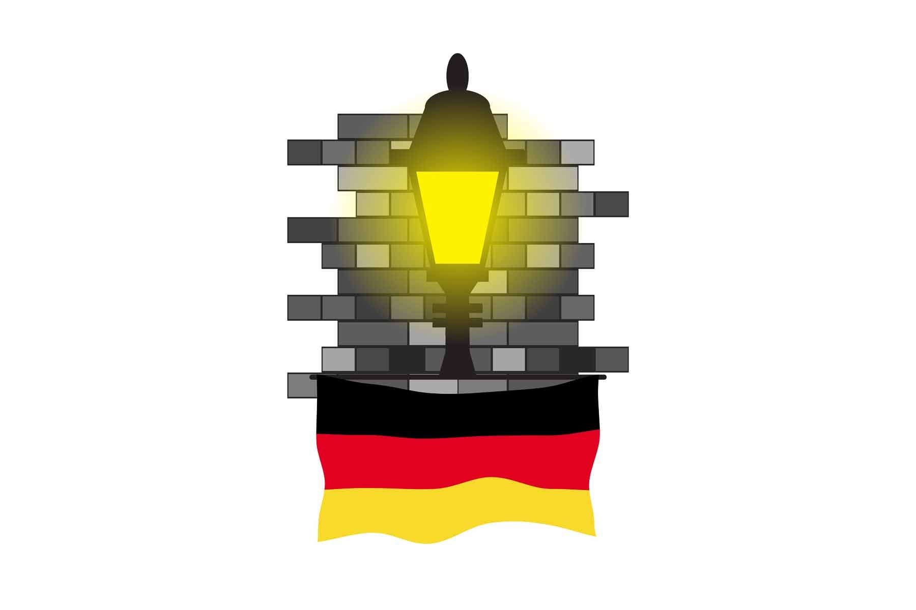 Germany Street Lamp Bricks Fridge Magnet
