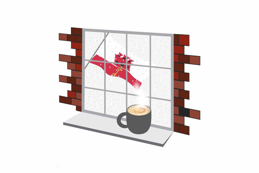 Gibraltar Coffee Rain Window Fridge Magnet