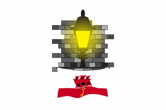 Gibraltar Street Lamp Bricks Sticker