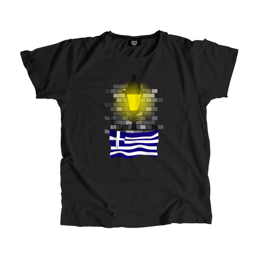 Greece Street Lamp Bricks Men Unisex T-Shirt