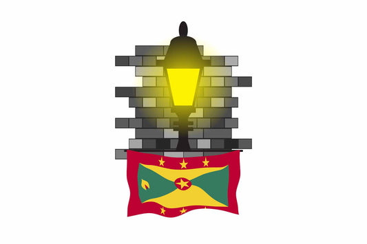 Grenada Street Lamp Bricks Magnet